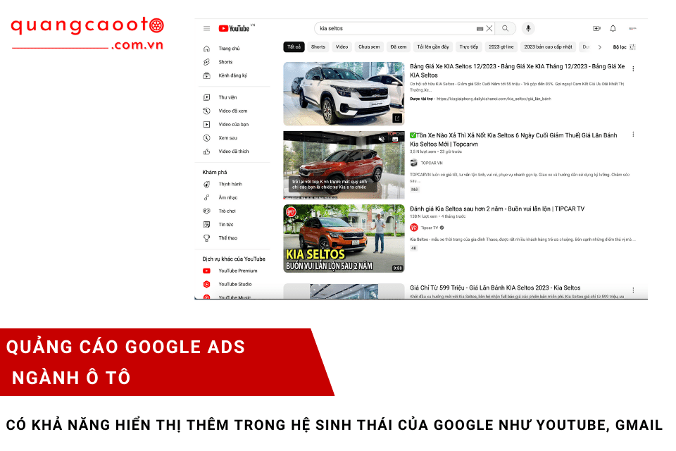 Quảng cáo Google Ads Ngành Ô Tô
