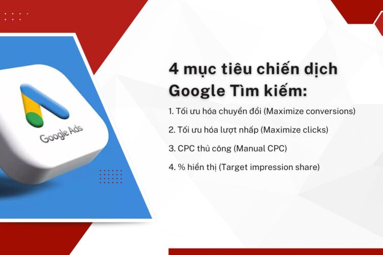 mục tiêu chiến dịch Google Tìm kiếm khi chạy quảng cáo ô tô