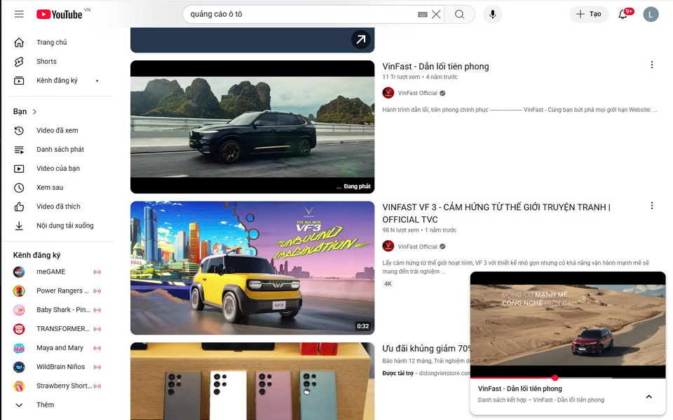 YouTube: Hướng dẫn làm video quảng cáo ô tô triệu view