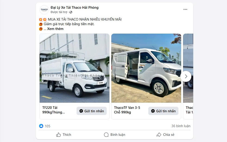 Xây dựng nội dung quảng cáo xe tải hiệu quả