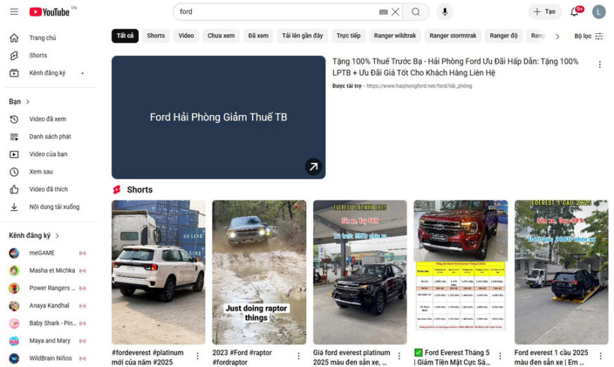 YouTube: Hướng dẫn làm video quảng cáo ô tô triệu view