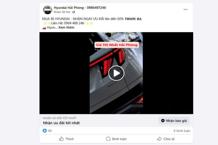 Kênh quảng cáo phù hợp để đẩy xe đã dừng bán