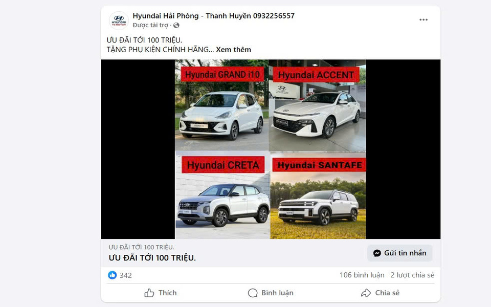 Sử dụng hình ảnh xe trực quan giúp thu hút khách hàng