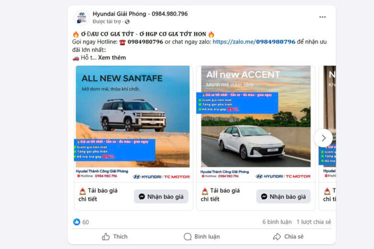 Kênh quảng cáo hiệu quả cho xe bán chạy