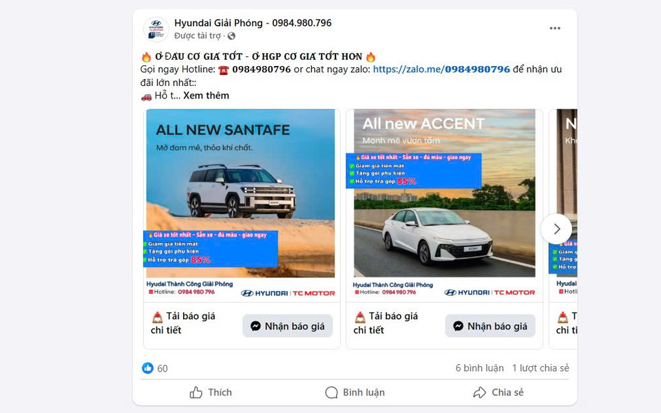 Kênh quảng cáo hiệu quả cho xe bán chạy