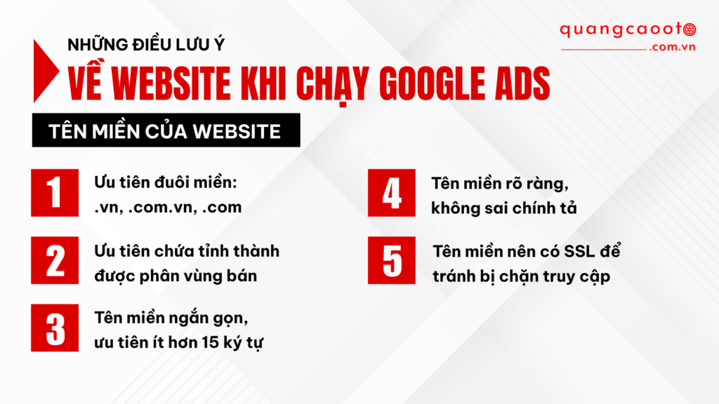 NHỮNG ĐIỀU CẦN LƯU Ý VỀ WEBSITE KHI CHẠY GOOGLE ADS NGÀNH Ô TÔ