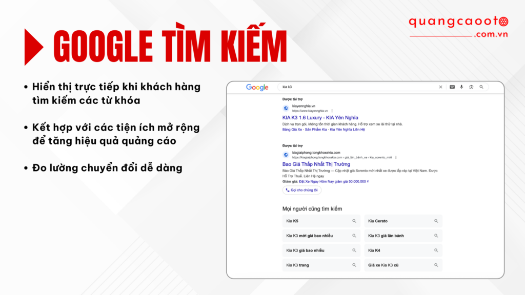 Quảng Cáo Google Ads Ngành Ô Tô – Giải Pháp Tiếp Cận Đúng Khách Hàng Có Nhu Cầu 8 Quảng Cáo Ô Tô - Tối Ưu Đa Nền Tảng Quảng Cáo Google Ads Ngành Ô Tô – Giải Pháp Tiếp Cận Đúng Khách Hàng Có Nhu Cầu